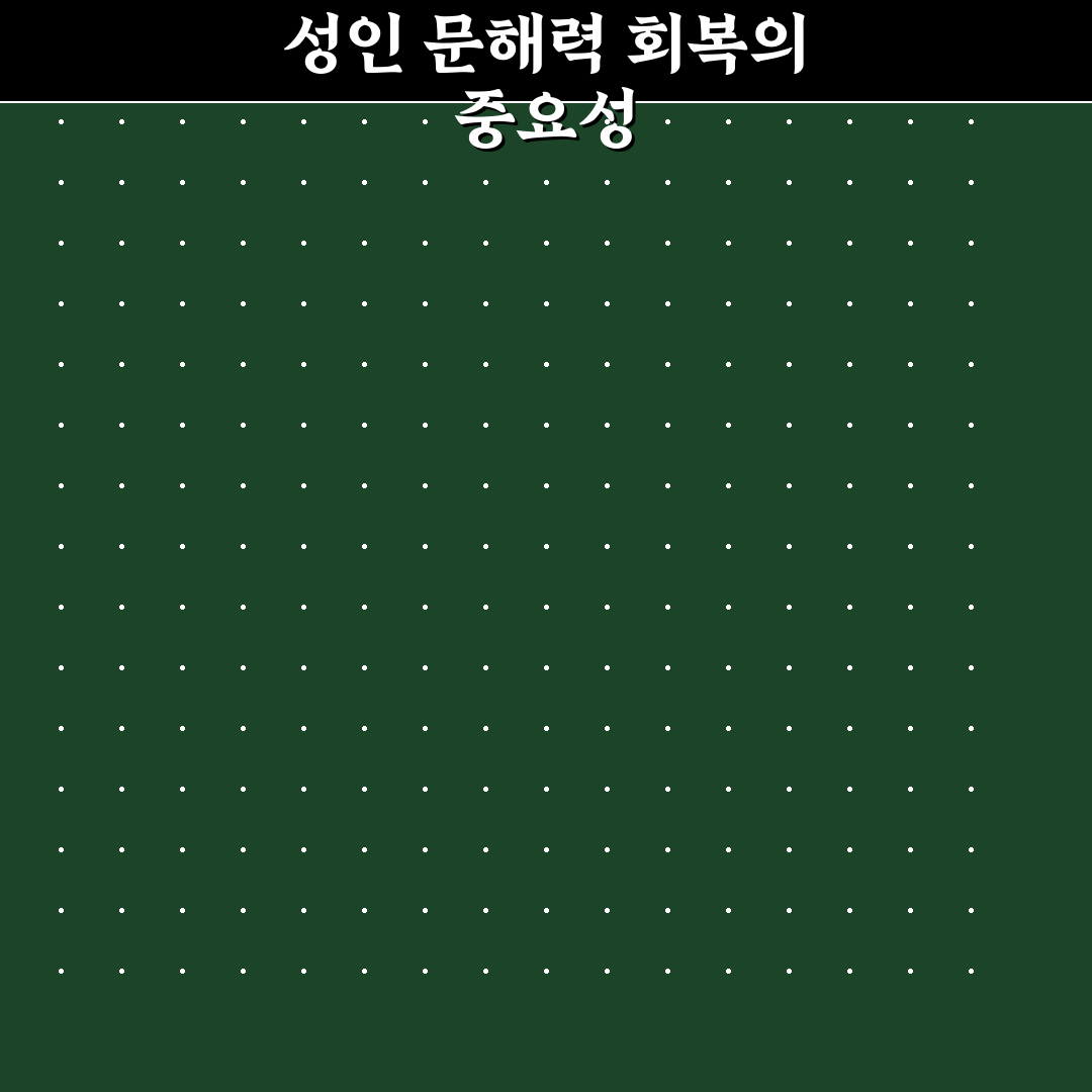 성인 문해 교육 프로그램 핵심가이드 5가지 판단 기준 분석