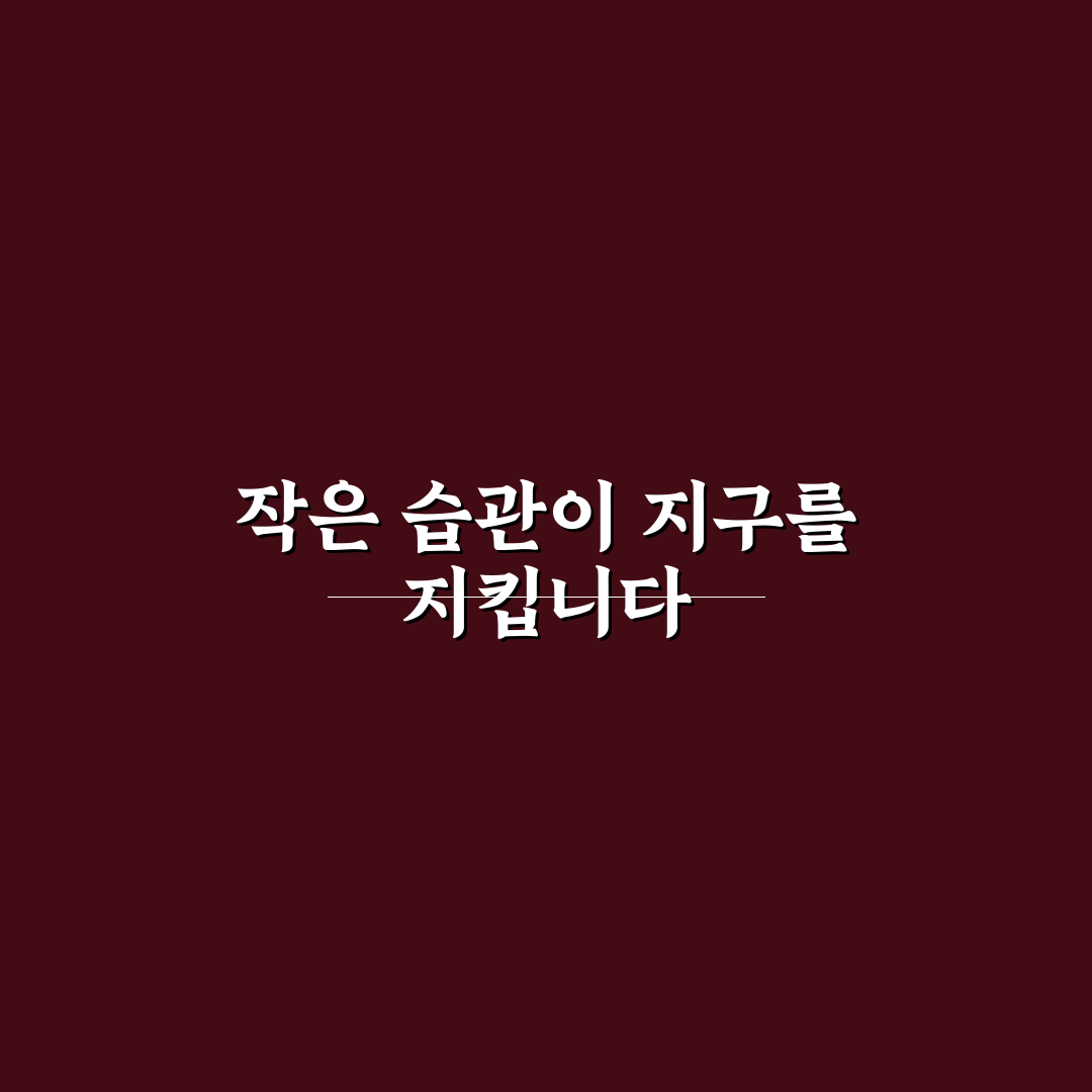 생활 속 환경 보호 실천 5포인트 핵심가이드와 효과 판단