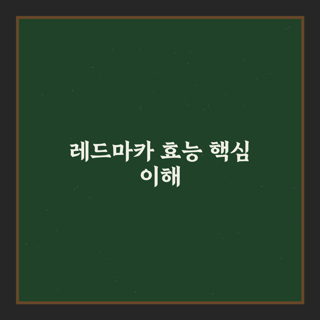 레드마카 효능 분석과 5가지 건강 효과 기준 총정리