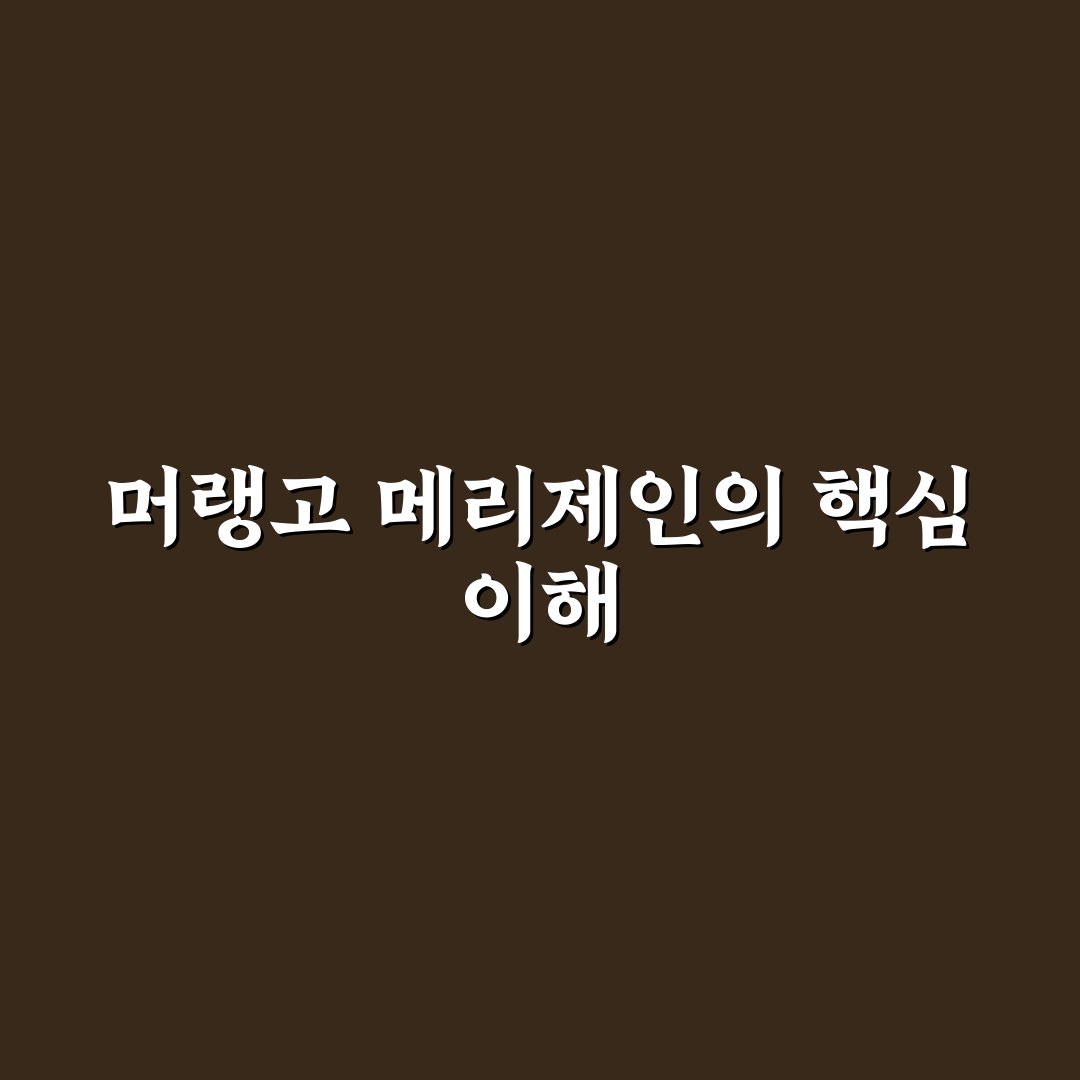 머랭고 메리제인 품질 비교 및 선택 가이드 5가지 기준