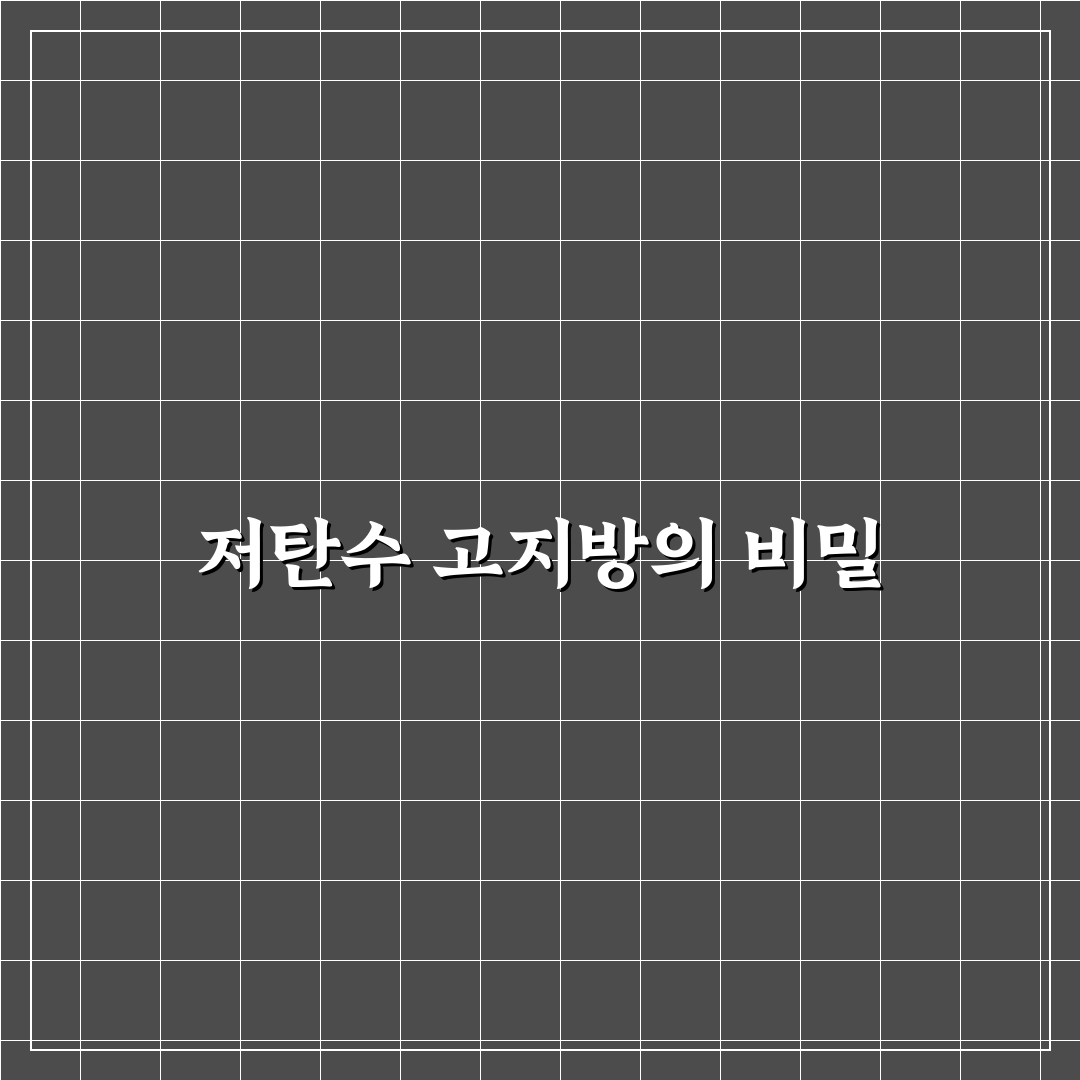 저탄고지 식단 레시피 핵심가이드와 5가지 판단 기준