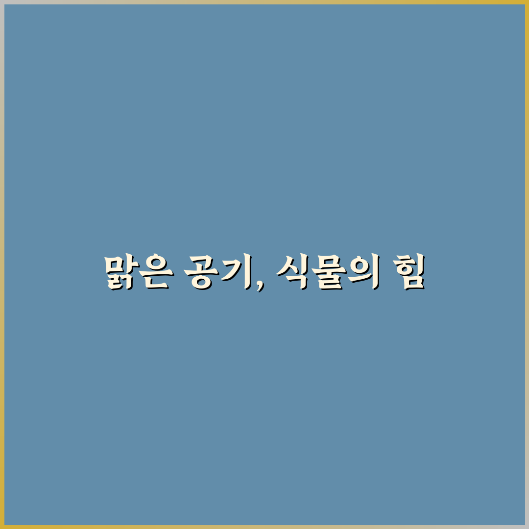 집안 공기 정화 식물 7가지 핵심가이드와 선택 기준 총정리