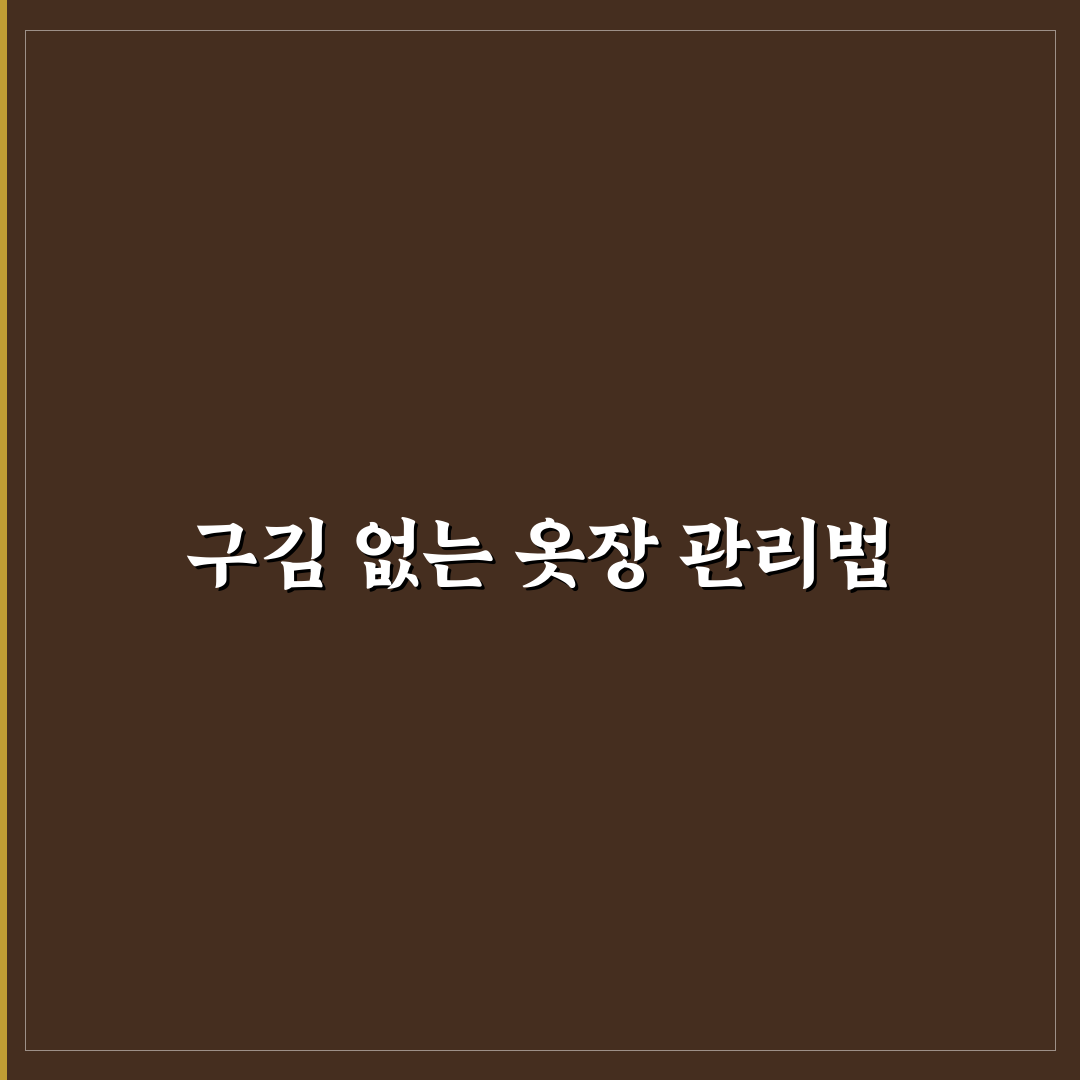 구김 방지 옷 정리법 7가지 체크포인트 총정리
