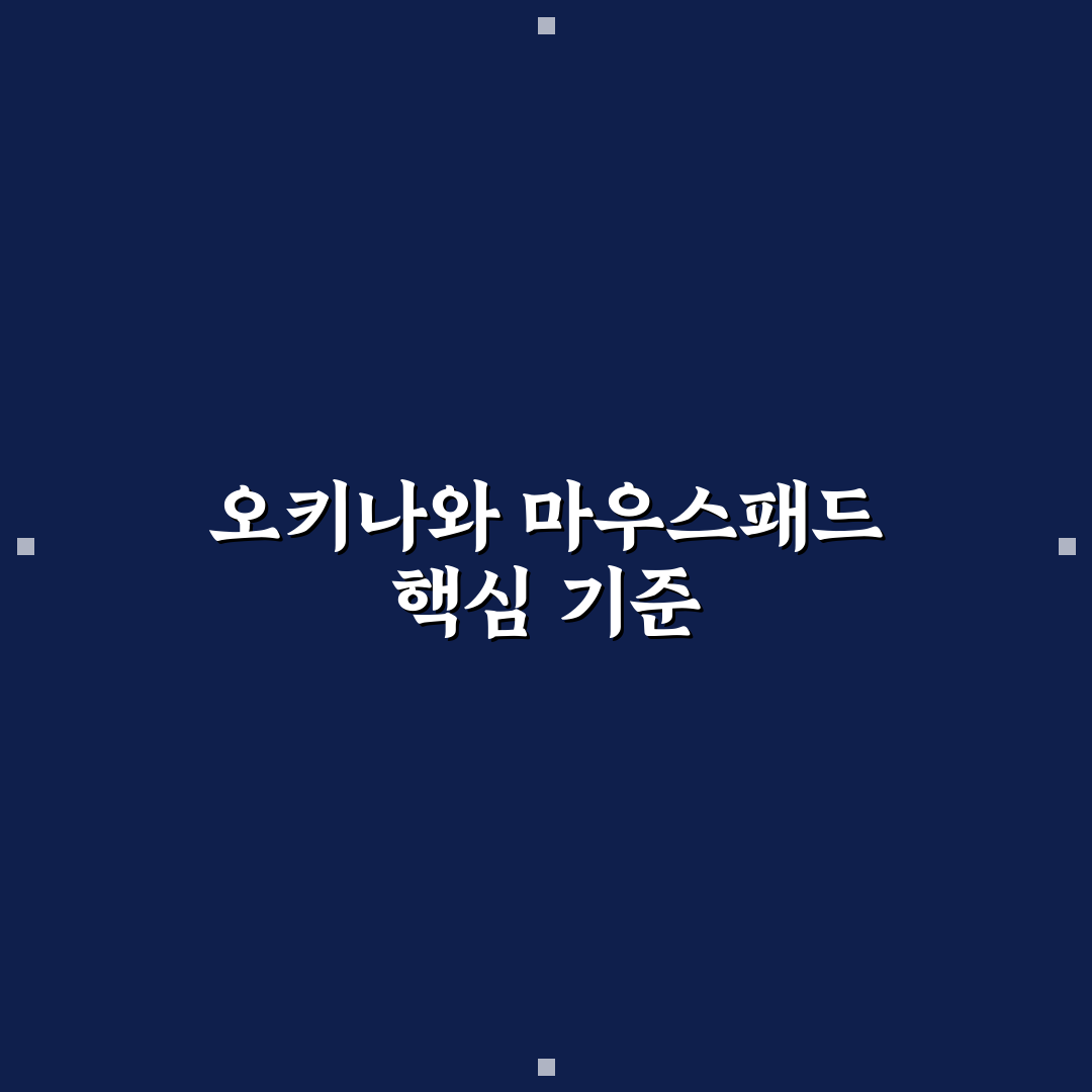 오키나와 마우스패드 선택을 위한 5가지 비교 기준 분석