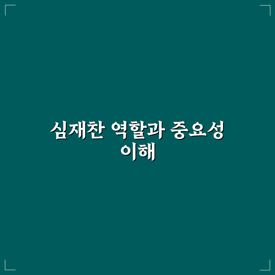 심재찬 이해를 돕는 정보와 추천 팁 공유
