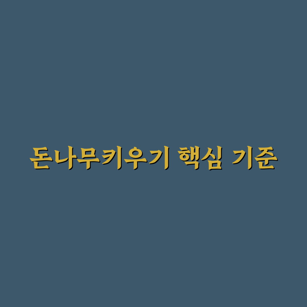 K뱅크돈나무키우기 비교와 5가지 체크포인트 분석