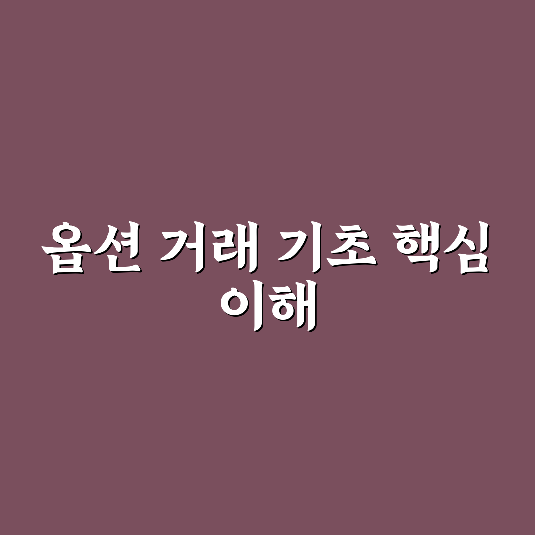 풋옵션 콜옵션 비교 및 투자 판단을 위한 5가지 기준 분석