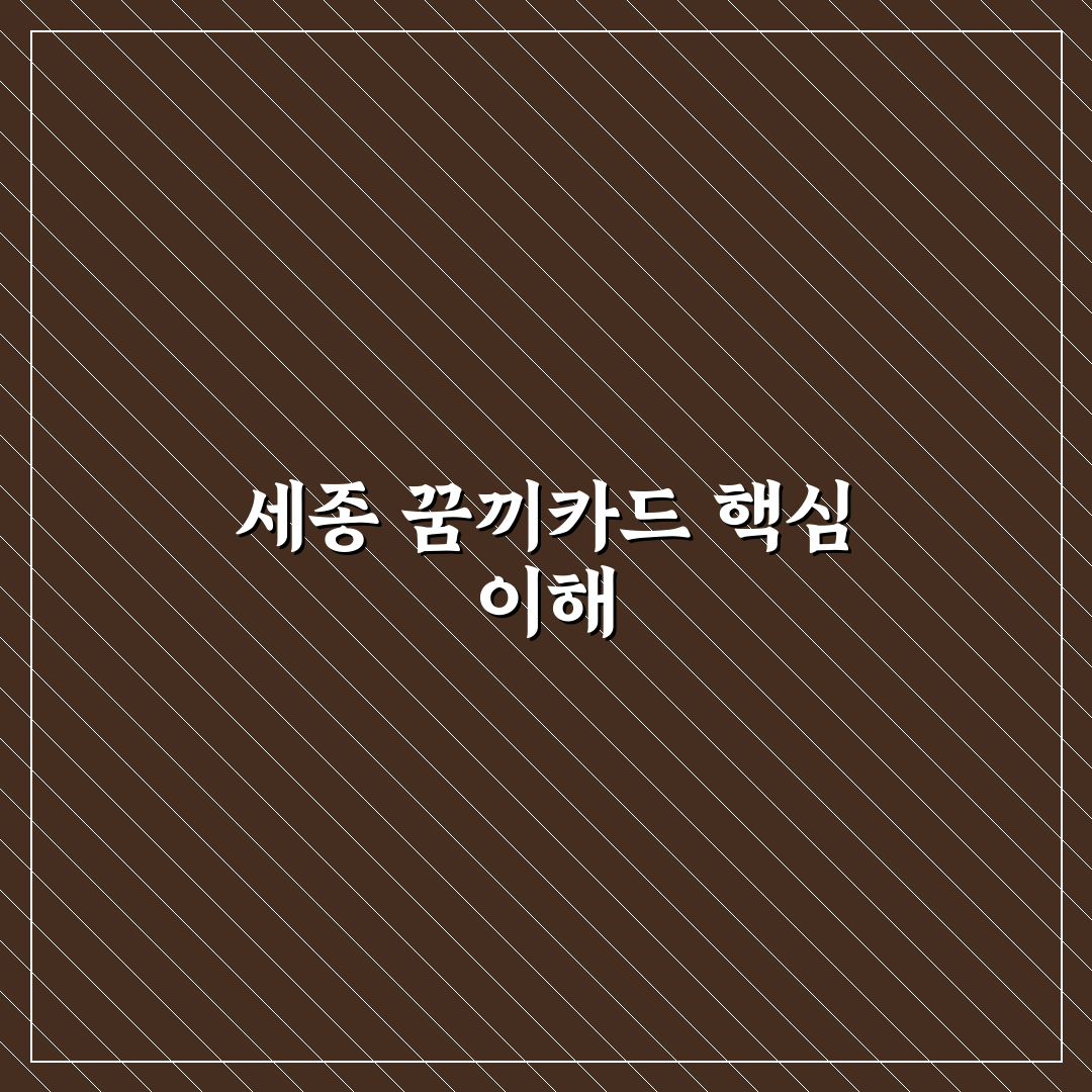 세종 꿈끼카드 비교 분석과 활용 가이드 5가지 기준