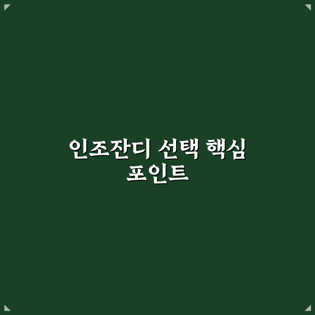 고양시 인조잔디구장 선택 가이드와 주요 비교 기준 분석
