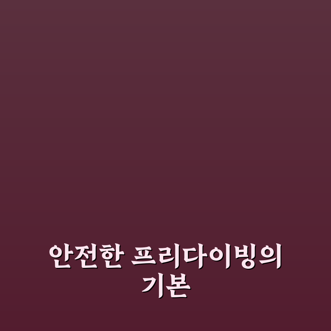 오키나와 프리다이빙 장소별 비교와 장비 선택 가이드