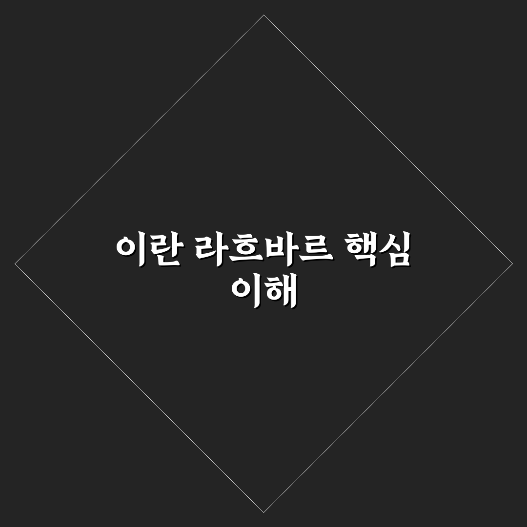 이란 라흐바르 5가지 기준으로 보는 역할과 영향력 분석