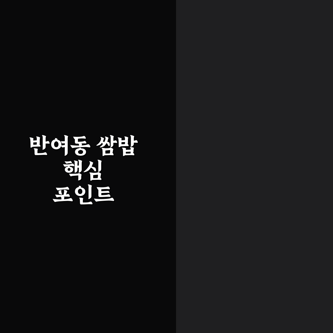 반여동 쌈밥 맛과 서비스 비교 분석 가이드